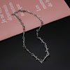 Small Wire Brambles Iron Unisex Choker Necklace Bracelet Stainless Steel Hip-hop Gothic Punk Barbed Wire Brambles Chain Gifts