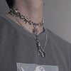 Small Wire Brambles Iron Unisex Thorns Choker Necklace For Women Hip-hop Goth Punk Barbed Wired Little Thorns Chain Mens Jewelry