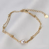 Small fresh summer pearl bracelet women natural Circular pearl bracelet for women bracelet