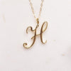 Small letter Label Simple Initial Logo alphabet H Necklace Symbol English Initials Letters Charm Pendant Jewelry