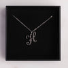 Small letter Label Simple Initial Logo alphabet H Necklace Symbol English Initials Letters Charm Pendant Jewelry