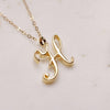 Small letter Label Simple Initial Logo alphabet H Necklace Symbol English Initials Letters Charm Pendant Jewelry