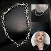 Small wire Brambles Iron Unisex Choker Necklace Women Hip-hop Gothic Punk Style Barbed Wire Little thorns Chain Choker Gifts