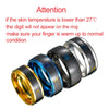 Smart Sensor Body Temperature Ring Stainless Steel  Display Real-time Temperature Test Finger Rings