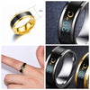 Smart Sensor Body Temperature Ring Stainless Steel  Display Real-time Temperature Test Finger Rings
