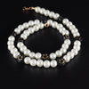 Smile Face Bead Chain Necklace Women 2021 Cute Happy Face Strand Simulated Pearl Bead Necklace For Women Jewelry Gift