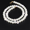 Smile Face Bead Chain Necklace Women 2021 Cute Happy Face Strand Simulated Pearl Bead Necklace For Women Jewelry Gift