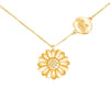 Smile Face with Sunflower Pendant Necklace