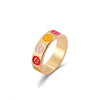 Smile Gal Ring Alien Flower Queen Rings Namel Thick Ring Size  Spring Fine Lucky Jewelry Heart Clouds Rings for Women Gift