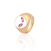 Smile Gal Ring Alien Flower Queen Rings Namel Thick Ring Size  Spring Fine Lucky Jewelry Heart Clouds Rings for Women Gift