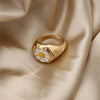 Smile Gal Ring Alien Flower Queen Rings Namel Thick Ring Size  Spring Fine Lucky Jewelry Heart Clouds Rings for Women Gift