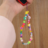 Smiley Beaded Anti-lost Phone Charm Chain Fruit Rainbow Soft Ceramic Lanyard Strap Mobile for Girls Phone Choker Keys