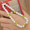 Smiley Beaded Anti-lost Phone Charm Chain Fruit Rainbow Soft Ceramic Lanyard Strap Mobile for Girls Phone Choker Keys Strand