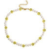 Smiley Face Choker Beads Necklace Irregular Pearl Cute Summer Y2K Collar Pearl Necklace for Teen Girls Women