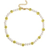 Smiley Face Choker Beads Necklace Irregular Pearl Cute Summer Y2K Collar Pearl Necklace for Teen Girls Women