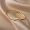 Snake Bangle Bracelet for Women Opening Gold Plated Stainless Steel Bracelets Vintage Animal Aesthetic Jewelry pulseras mujer