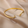 Snake Bangle Bracelet for Women Opening Gold Plated Stainless Steel Bracelets Vintage Animal Aesthetic Jewelry pulseras mujer