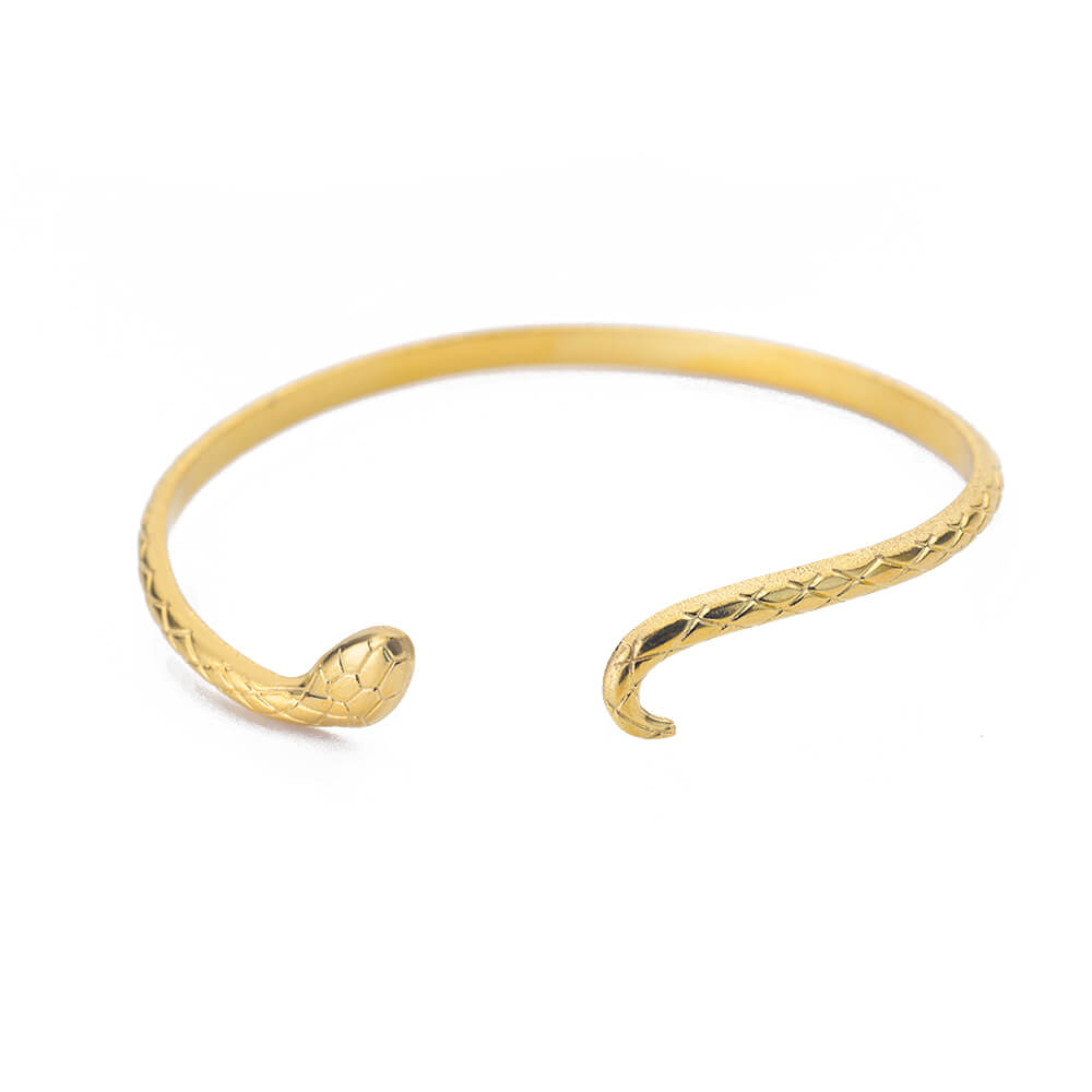 Snake Bangle Bracelet for Women Opening Gold Plated Stainless Steel Bracelets Vintage Animal Aesthetic Jewelry pulseras mujer