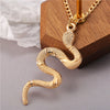 Snake Necklace  Animal Snake Dangle Women Pendant Necklace Minimalist Style Alloy Trendy Female Birthday Jewelry Gift Party
