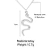 Snake Necklace  Animal Snake Dangle Women Pendant Necklace Minimalist Style Alloy Trendy Female Birthday Jewelry Gift Party