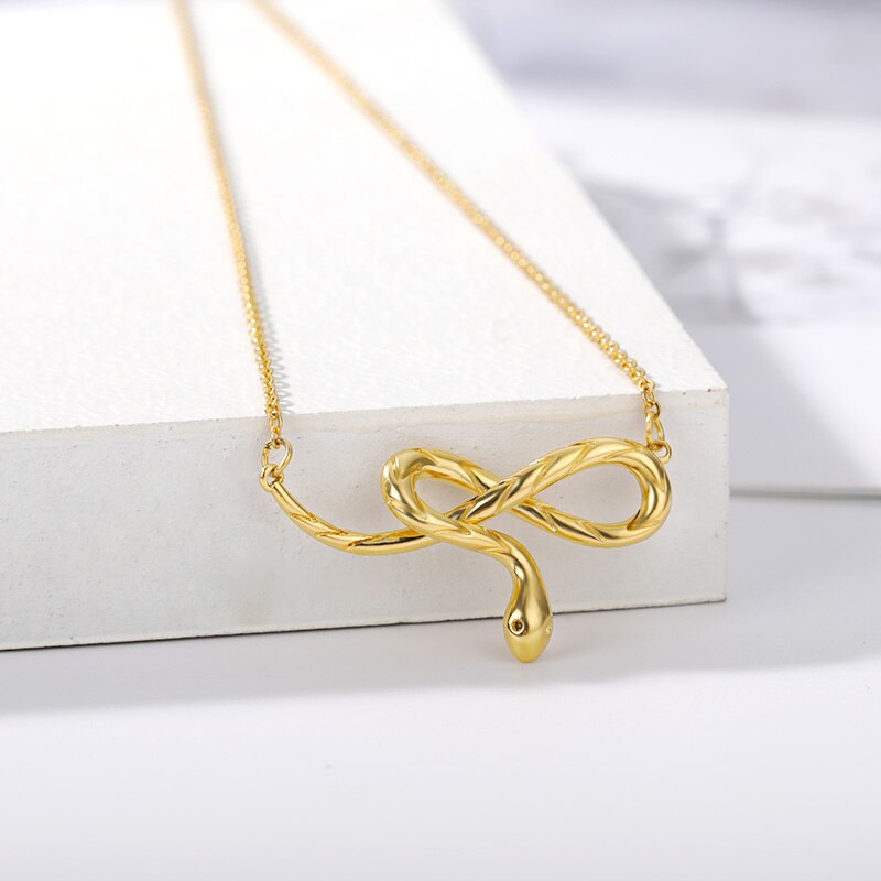 Snake Necklace for Women Stainless Steel Gold  Color Snake Pendant Necklace Choker Jewellery Collier Friend Gift