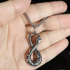 Snake Number 8 Shape Pendant Necklace Men's Necklace Retro Metal Animal Accessories Party Jewelry Sgf246