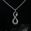 Snake Number 8 Shape Pendant Necklace Men's Necklace Retro Metal Animal Accessories Party Jewelry Sgf246