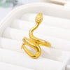 Snake Rings For Women Men Stainless Steel Gothic Gold Color Ring Punk Aesthetic Party Couple Jewelry Accessories anillos
