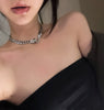 Snake Shape Chokers Necklace For Women Punk Hip Hop Style Clavicle Chain Rhinestone Necklace Rapper Cuban Chain Jewelry