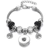 Snap Button Jewelry Bracelet Love Cross Tree Starfish Key Charms Bracelets Beaded Snap Bracelet DIY 18mm Snap Button Bracelet