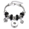 Snap Button Jewelry Bracelet Love Cross Tree Starfish Key Charms Bracelets Beaded Snap Bracelet DIY 18mm Snap Button Bracelet