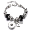 Snap Button Jewelry Bracelet Love Cross Tree Starfish Key Charms Bracelets Beaded Snap Bracelet DIY 18mm Snap Button Bracelet