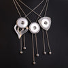 Snap Button Jewelry Necklaces Metal Tassel 18mm Snap Button Necklace Pendants Initial Necklace Choker Necklace Women Jewelry