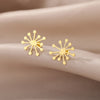 Snowflake Stud Earrings for Women Stainless Steel Gold Color Flower Earrings 2023 Trend femme Aesthetic Jewelry anillos mujer