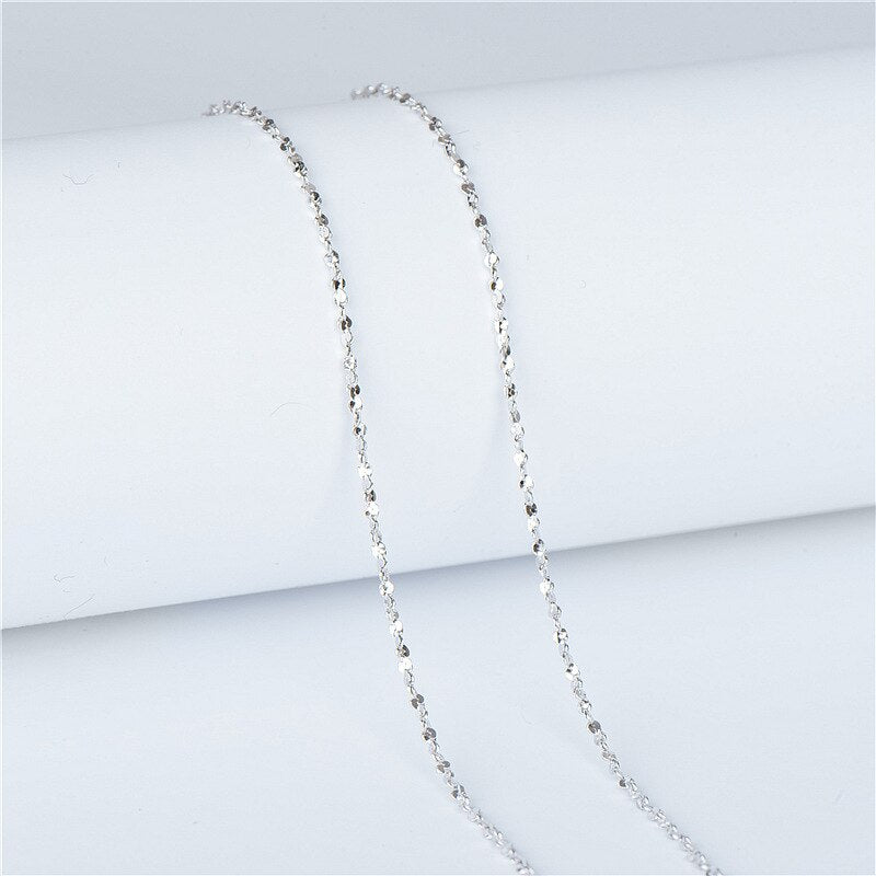 Sodrov 925 Sterling Silver Chain Necklace Gypsophila Chain Sterling Silver Jewelry Accessories