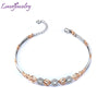 Solid 18Kt Two Tone Gold Diamond Bracelet,Natural Diamond Engage Bracelet With Chain For Women NA0033