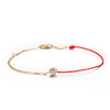 Solid 18k Yellow Gold 1/10ct SI/H Natural Diamonds Elegant Bracelet Chain & Rope Fine Jewelry