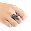 Solid Snake Ring 316L Stainless Steel Jewelry Punk Style Unisex Serpent Ring Size 6-13