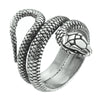 Solid Snake Ring 316L Stainless Steel Jewelry Punk Style Unisex Serpent Ring Size 6-13