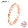 Somi l ia Genuine 925 Sterling Silver AAA Zirconia Finger Rings for Women Wedding Band Engagement Statement Jewelry Anel SML1134