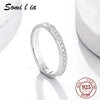 Somi l ia Genuine 925 Sterling Silver AAA Zirconia Finger Rings for Women Wedding Band Engagement Statement Jewelry Anel SML1134