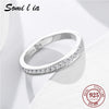 Somi l ia Genuine 925 Sterling Silver AAA Zirconia Finger Rings for Women Wedding Band Engagement Statement Jewelry Anel SML1134