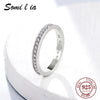 Somi l ia Genuine 925 Sterling Silver AAA Zirconia Finger Rings for Women Wedding Band Engagement Statement Jewelry Anel SML1134