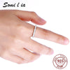 Somi l ia Genuine 925 Sterling Silver AAA Zirconia Finger Rings for Women Wedding Band Engagement Statement Jewelry Anel SML1134