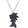Sonic Necklace Vintage Jewelry Party Enamel Cartoon Pendent Statement Necklace Boy Girl Gift