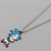 Sonic Necklace Vintage Jewelry Party Enamel Cartoon Pendent Statement Necklace Boy Girl Gift