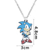 Sonic Necklace Vintage Jewelry Party Enamel Cartoon Pendent Statement Necklace Boy Girl Gift
