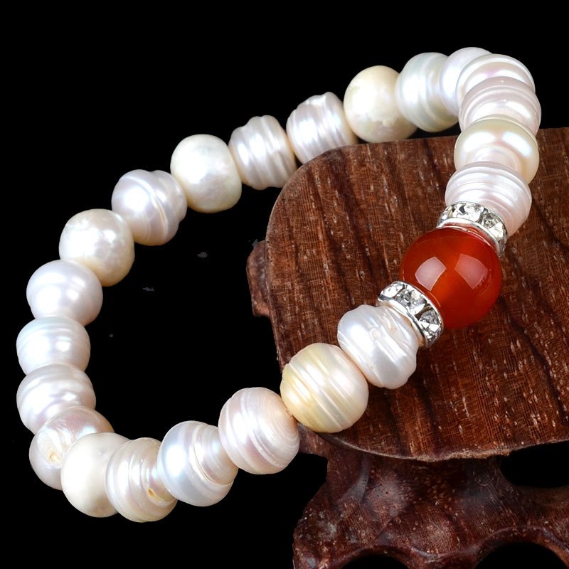 2020 Armbanden Voor Vrouwen 8-9mm Baroque Bracelet Natural Pearl 6 Color For Choice Christmas Gift For Women