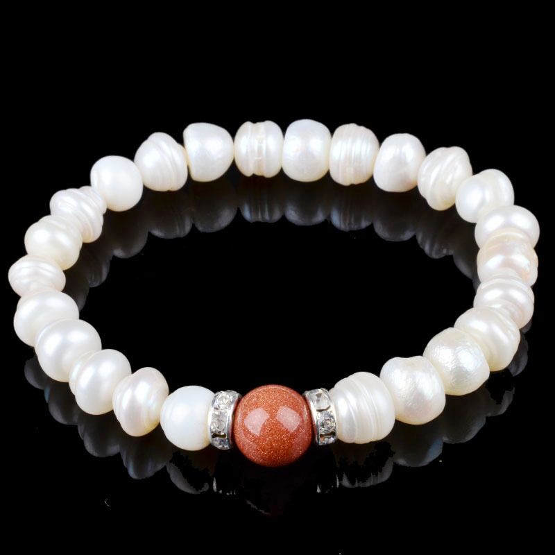 2020 Armbanden Voor Vrouwen 8-9mm Baroque Bracelet Natural Pearl 6 Color For Choice Christmas Gift For Women