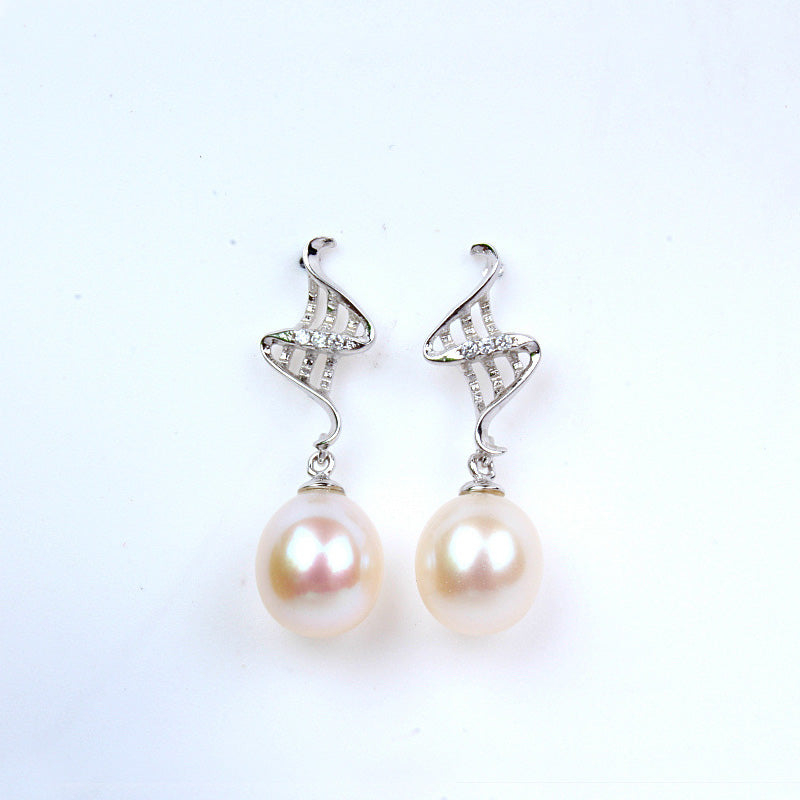 2020 Hot Sale Limited Water Drop Women Party Pearl Jewelry 925 Inl Crystal Earrings Natural High - End Lady Gift